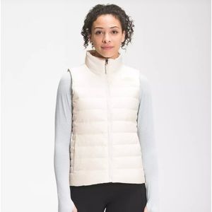 women’s white north face vest